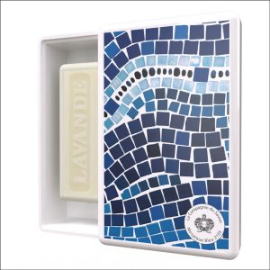 boîte à savon solide Marin Mosaique Bleu