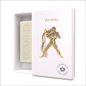 Visuel boite à savon solide signe astrologique Verseau
